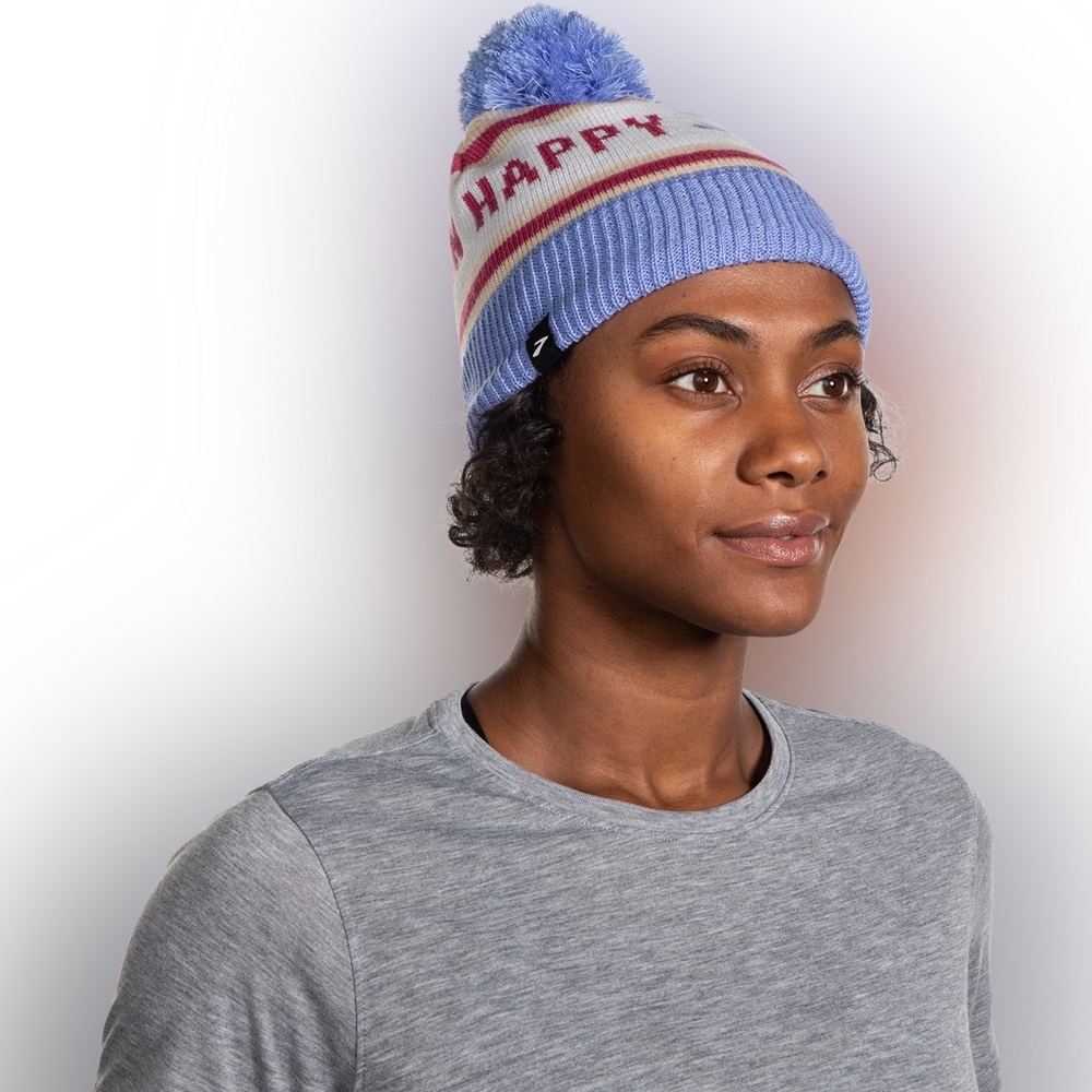 NWT Brooks Unisex Heritage Pom Beanie